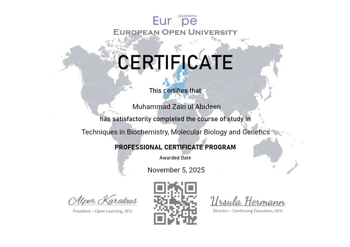 European Open University certificate